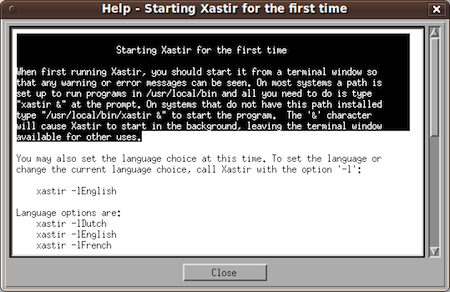Starting Xastir ham radio software for the first time.