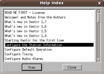 APRS ham radio software help index.