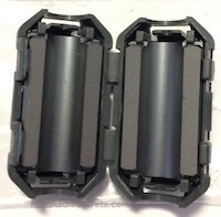 Ferrite RF choke for coax - opened Ferrite RF choke for coax - opened