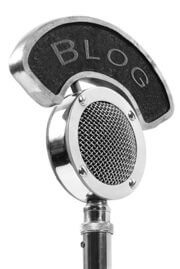 Picture of a tabletop microphone with the word 'BLOG' on top. Picture of a tabletop microphone with the word 'BLOG' on top.