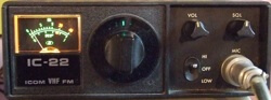 ICOM ham radio IC-22 VHF 2M FM transceiver. ICOM ham radio IC-22 VHF 2M FM transceiver.