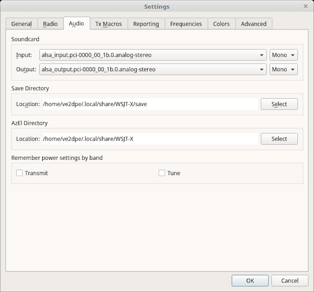 WSJT-X audio settings for IC-7200